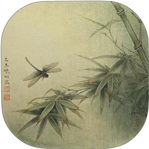 蜻蜓翠竹